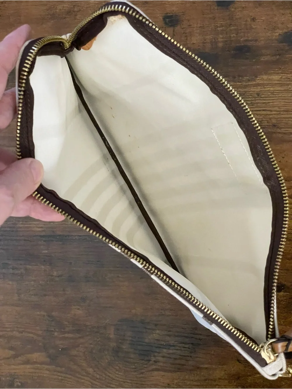 HENRI BENDEL Set of 2 Striped Canvas Travel Pouches